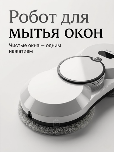 Изображение товара Робот пылесос для окон и стекол, стеклоочиститель для окон, робот мойщик для окон, автоматическое распыление воды