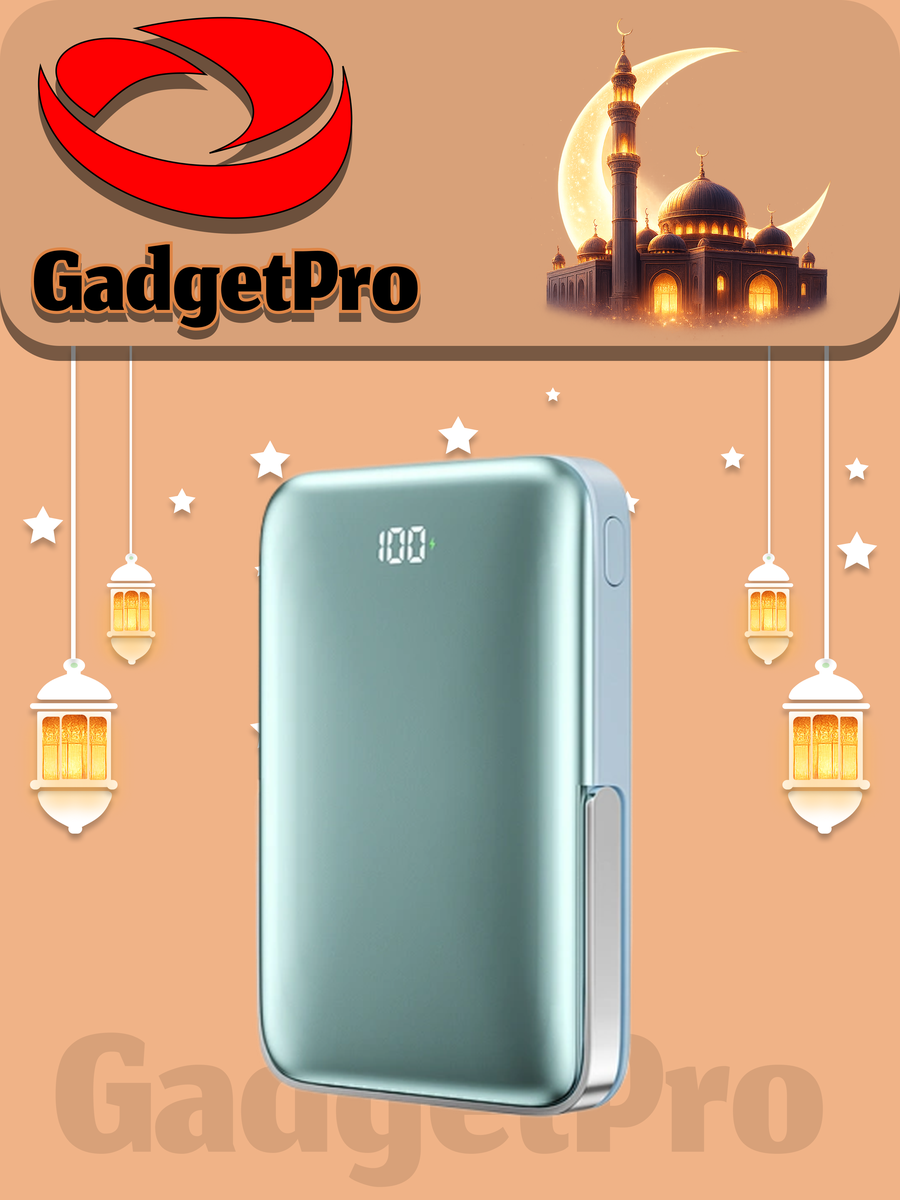 Магнитный внешний аккумулятор со стендом WIWU Elite: Power Bank для телефона, 10000mAh, быстрая зарядка, черный