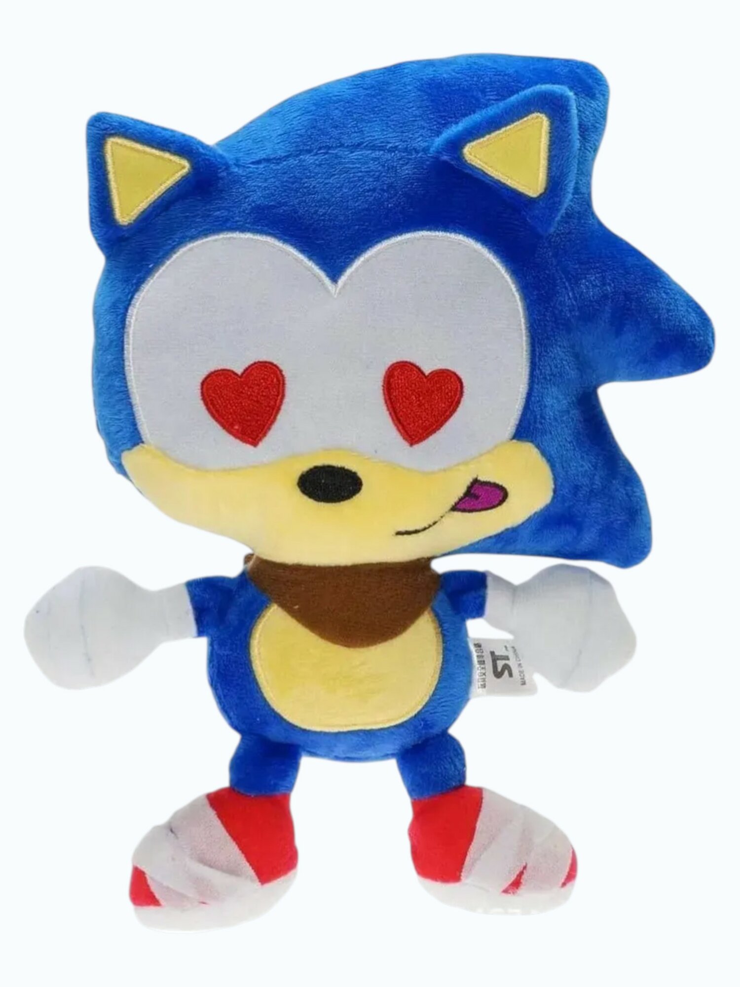 Мягкая игрушка Ежик Соник с сердечками (Sonic the Hedgehog) 25 см — фото 1