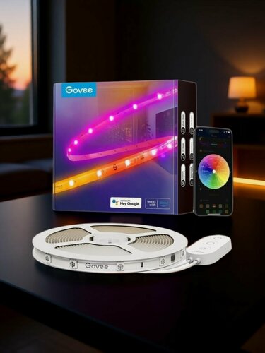 Изображение товара Светодиодная лента RGB Govee RGBIC Basic Wi-Fi + Bluetooth LED Strip Lights, умная LED подсветка 5 метров H618A3D1