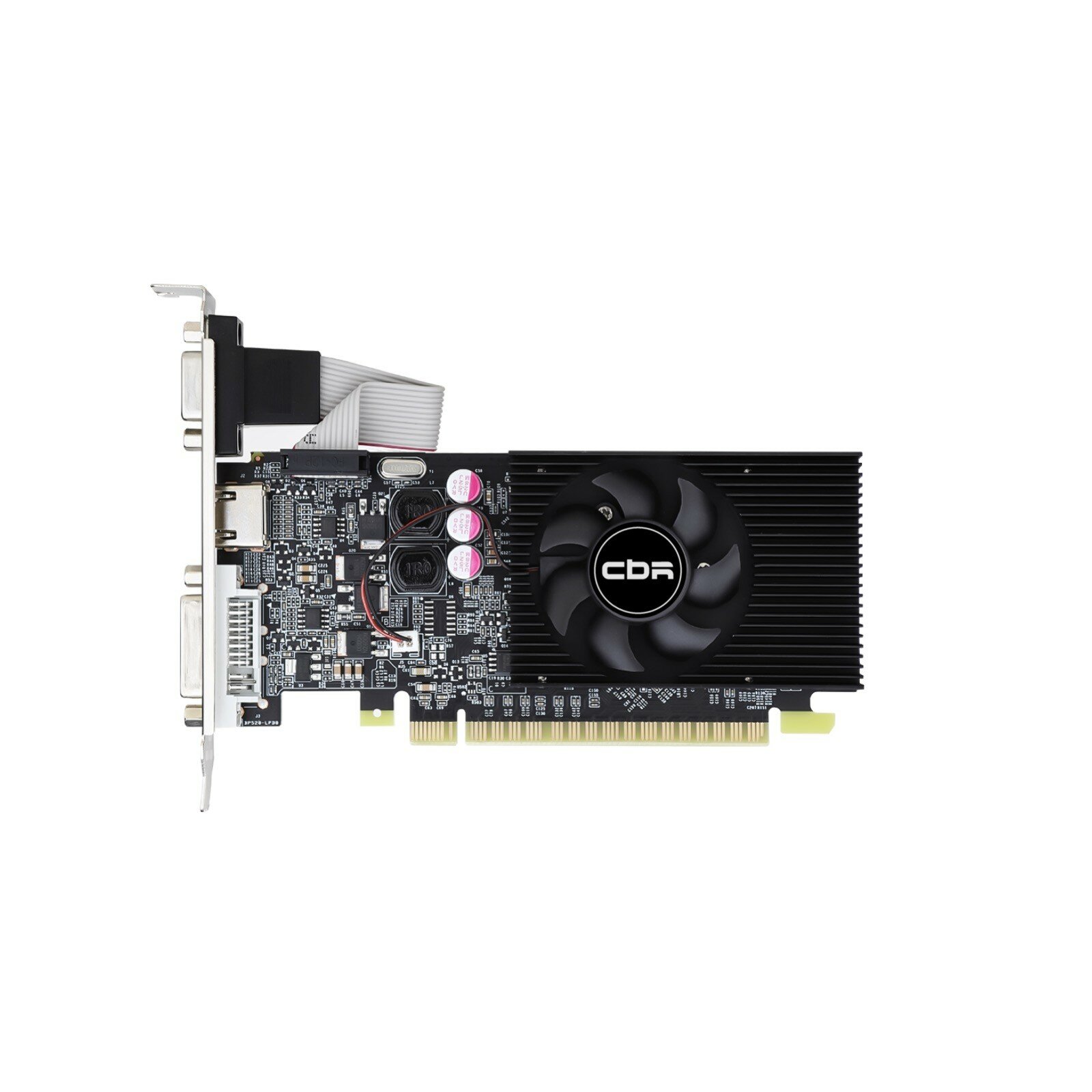 Cbr Видеокарта GT610 2G, 64BIT, DDR3, 700Mhz, 29W DVI HDMI CRT VGA-STX610-2G-RTL