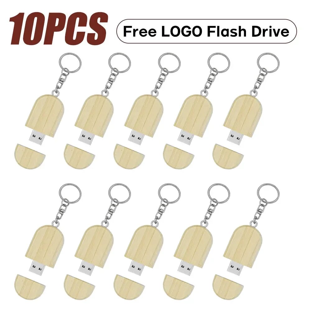 USB-флешка 4 ГБ, деревянный корпус, bomboo