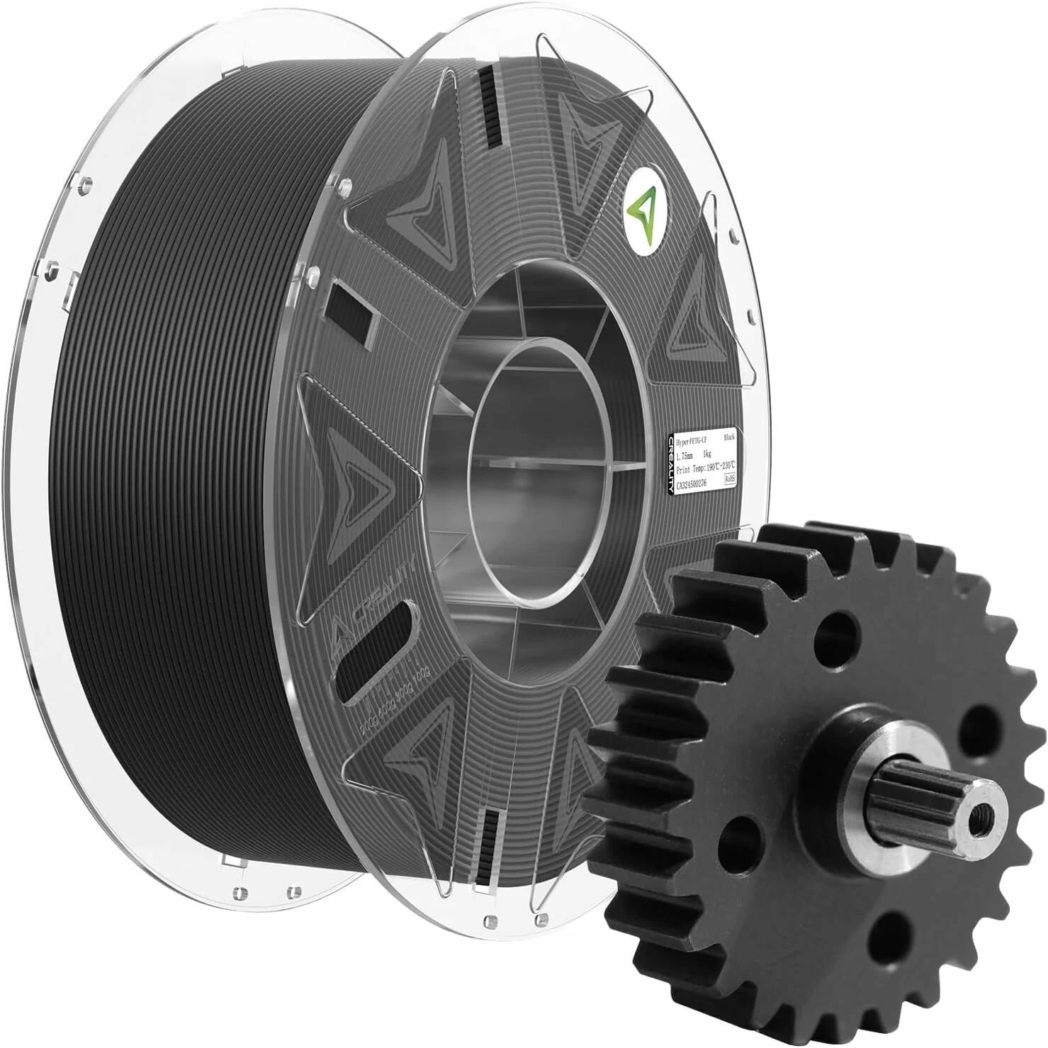 Филамент Creality Hyper Petg Carbon Fiber 1 кг. Черный