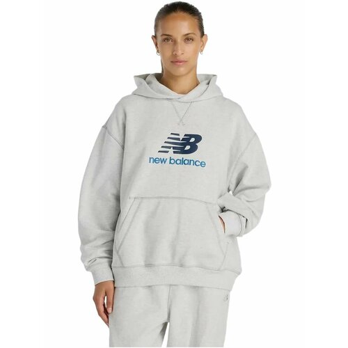 фото Худи спортивное new balance athletics french terry logo hoodie, размер xs, , серый
