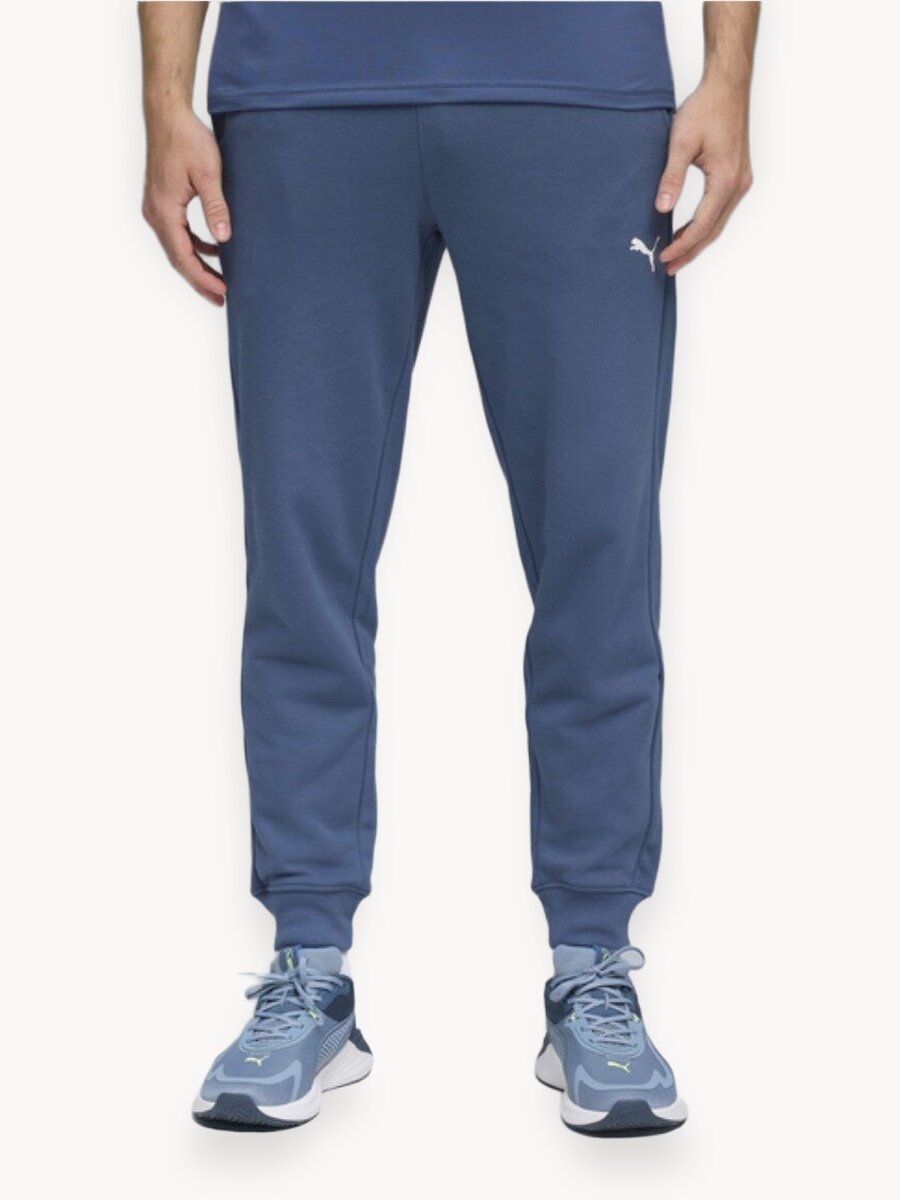 Брюки спортивные PUMA M TAD ESSENTIALS French Terry Jogger, размер XL, синий