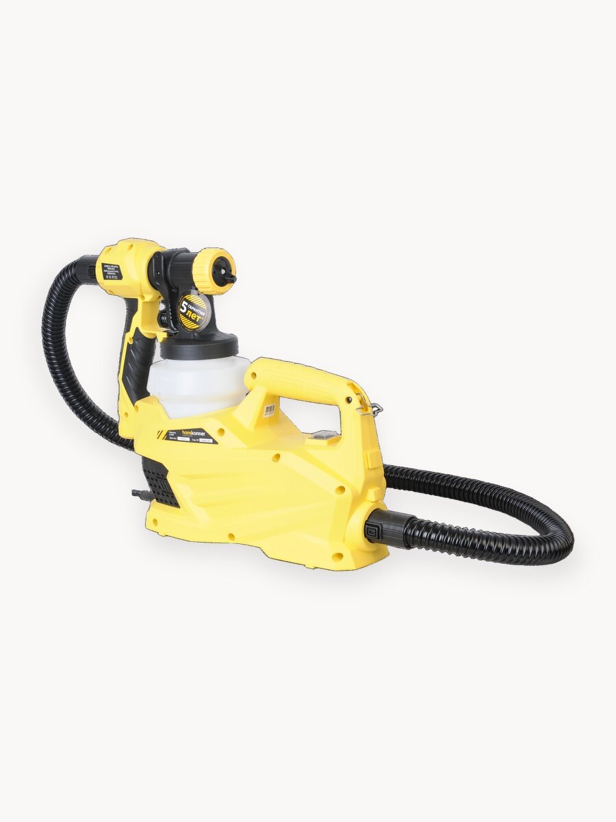 Краскопульт электрический Hanskonner HSG9670B 780Вт, 0-1200мл/мин, 120DIN/с, HVLP, С базой, шнур 4 м