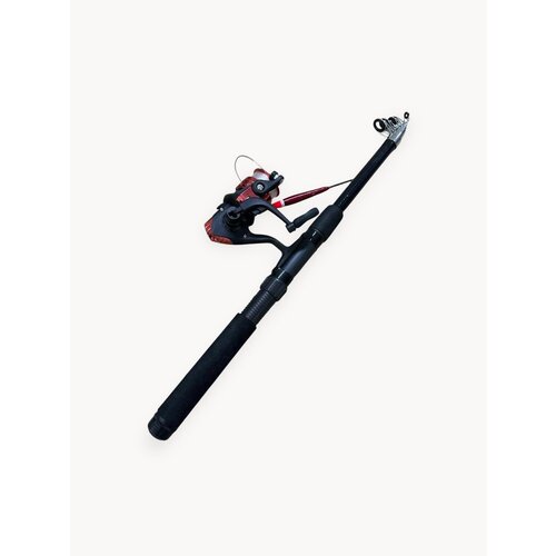 Спиннинг телескопический BoyaBY в сборе с катушкой, леской, поплавком и крючками, 180 см