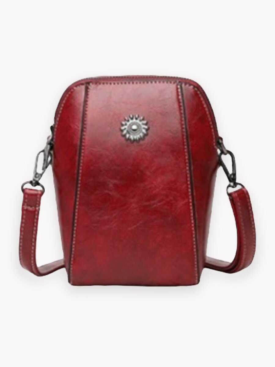 Сумка кросс-боди , фактура гладкая, красный