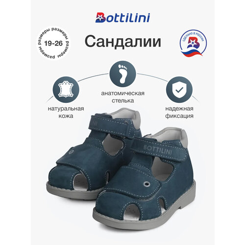фото Сандалии bottilini, размер 23, джинс