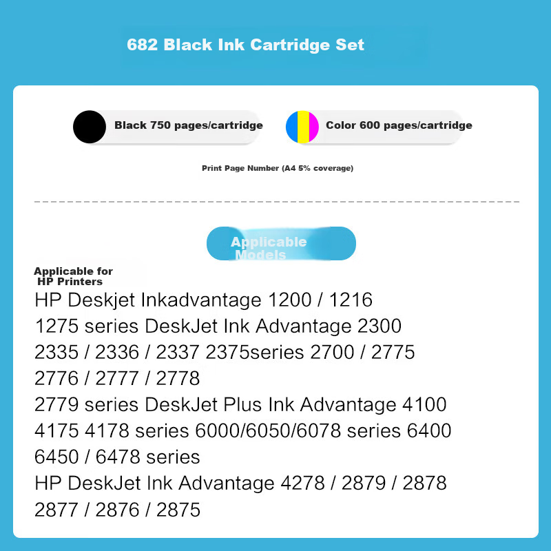 Caige совместимая с HP 682 перезаправляемая чернильная картридж для принтеров HP 1200 1216 1275 2336 2300 2775 4175