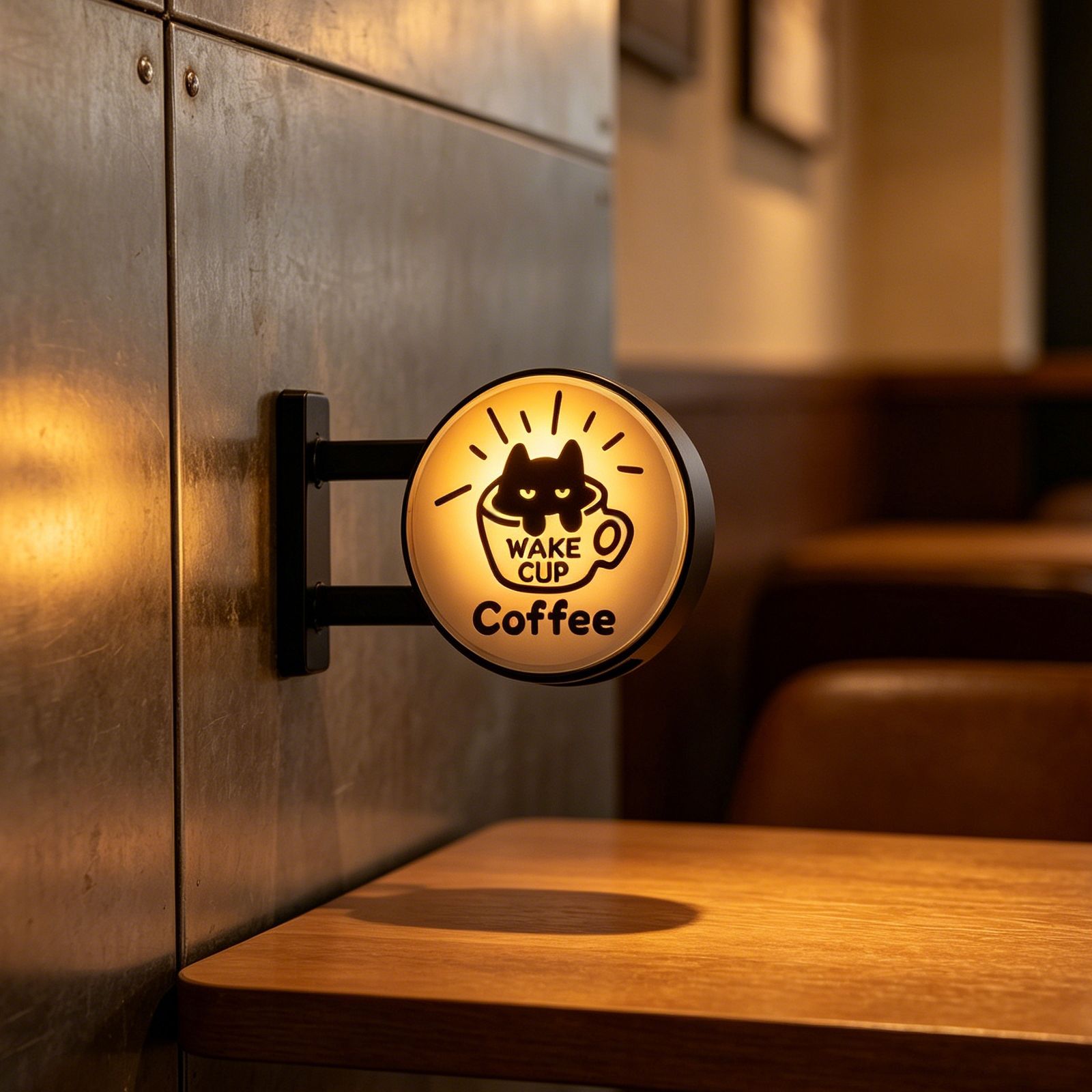 Светодиодная настенная табличка Coffee с магнитом и батарейкой, мини-лампа для кофейного уголка