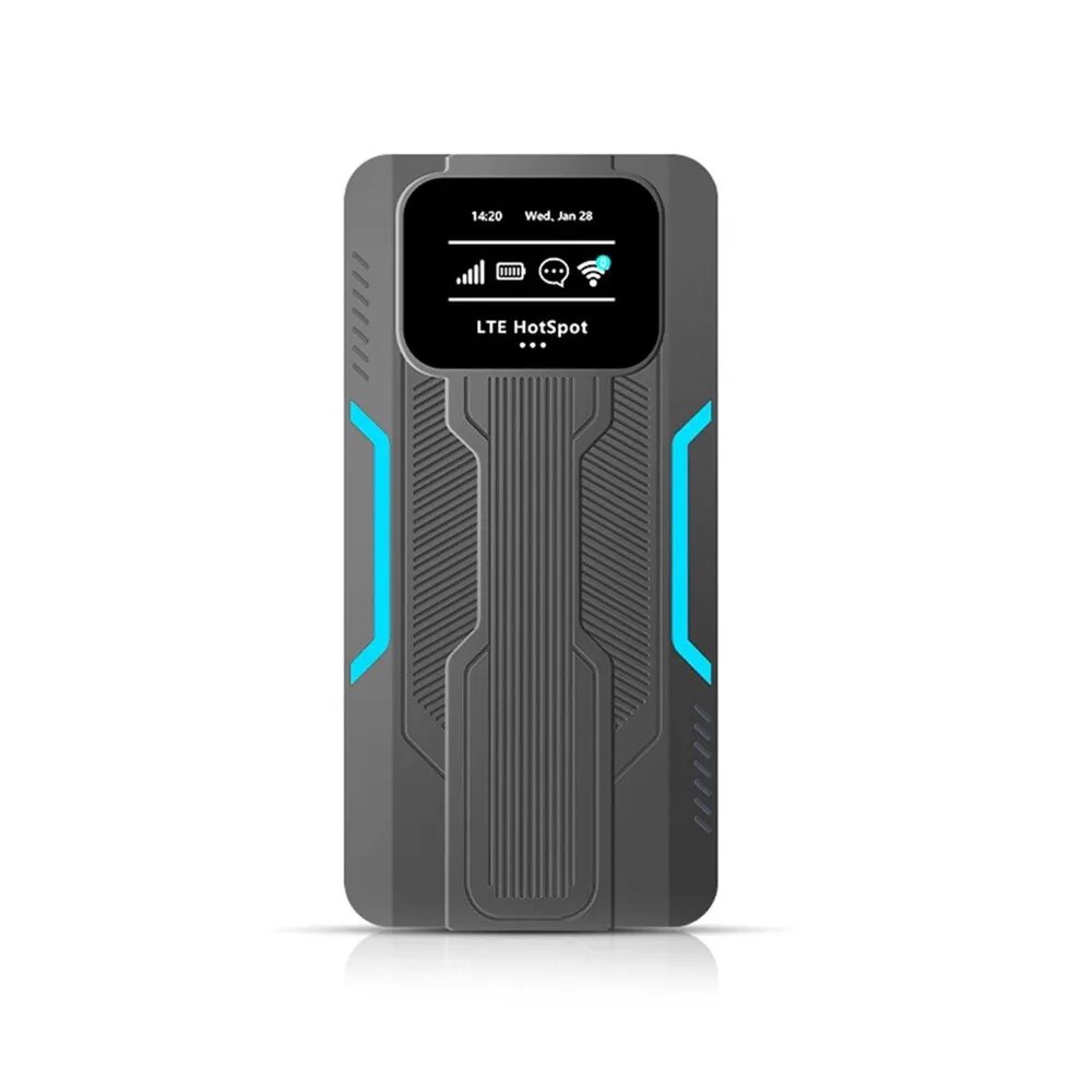 Портативный 4G+ wifi 6 lte роутер с аккумулятором 10000mAh, мобильная точка доступа. Зарядный банк и модем в одном / поддержка до 16 устройств