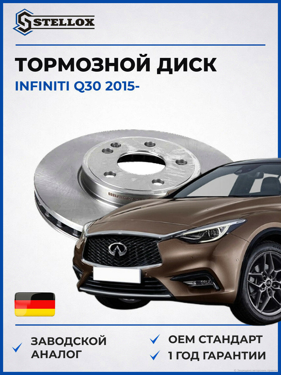 Тормозной диск Stellox 60210075VSX Инфинити Q30 Infiniti Q30 2015