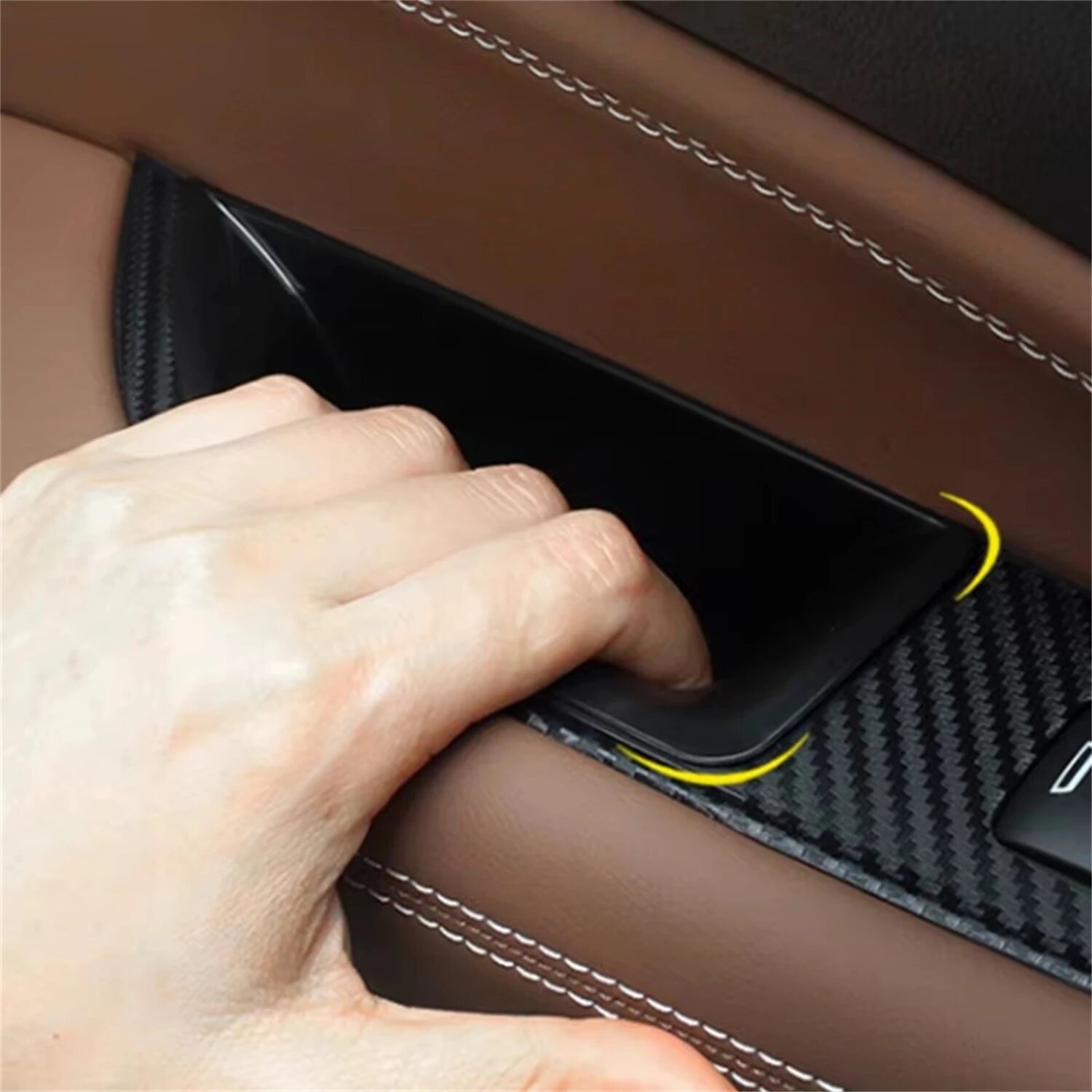 Для Vauxhall Opel Insignia 2018 2019 2020 2021 2022: Органайзер-контейнер для хранения в двери автомобиля, черный, 4 шт.