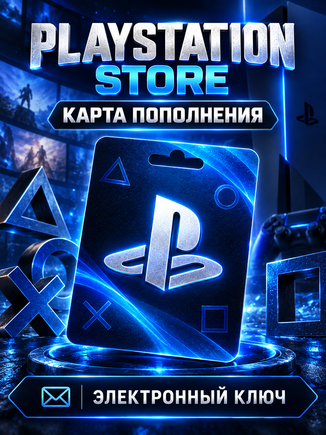 Карта пополнения PlayStation Store 4 USD (США), электронный ключ