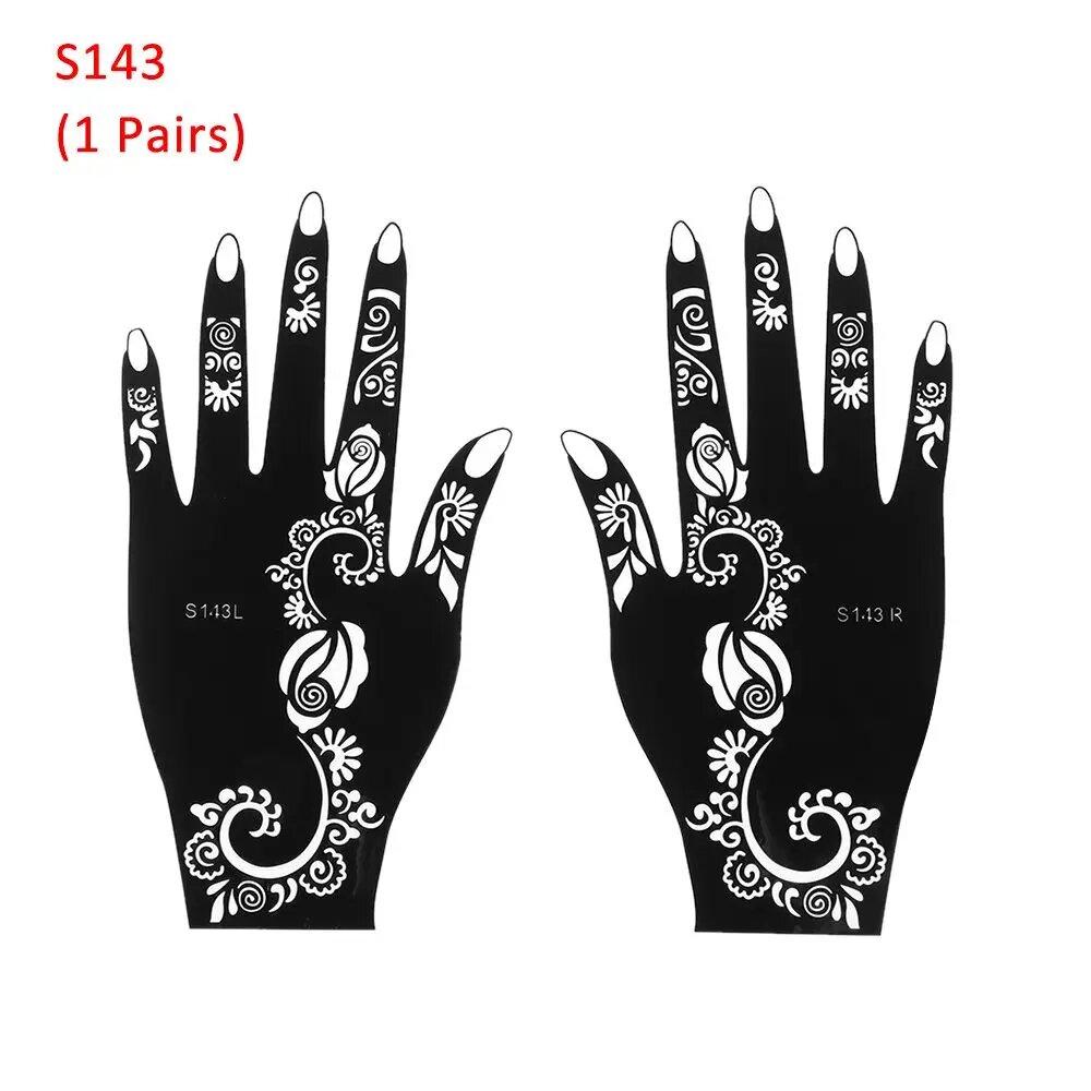 Набор трафаретов для татуировок из ПВХ S143 (1 Pairs)