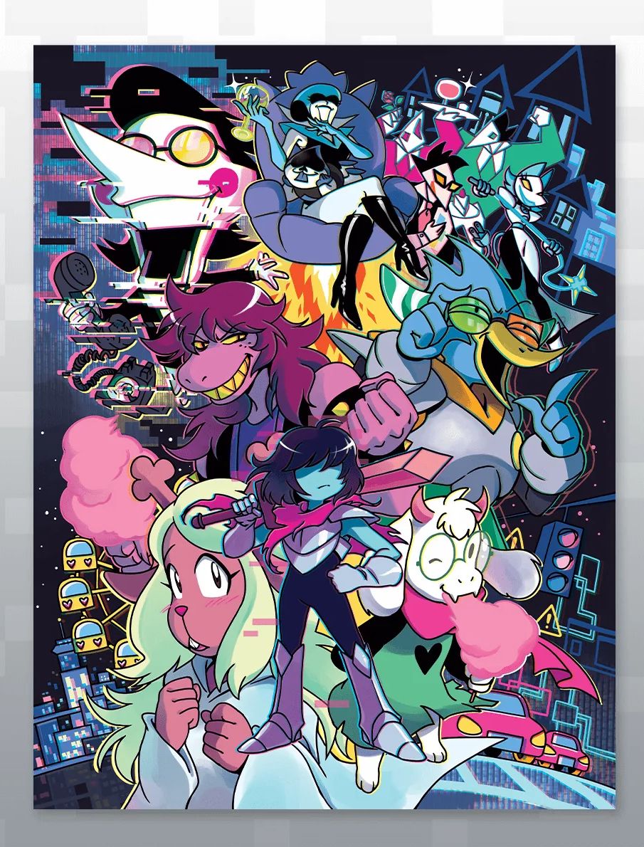 Официальный Постер "Deltarune" (A Cyber's World Poster, USA Limited) 91см x 61см, из США, Видеоигра "Дельтарун" от Toby Fox