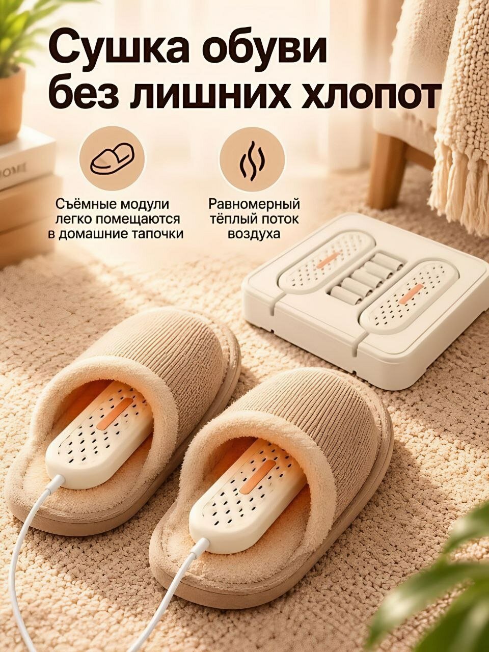 Сушилка для обуви и ног электрическая, быстрая сушка нагреватель