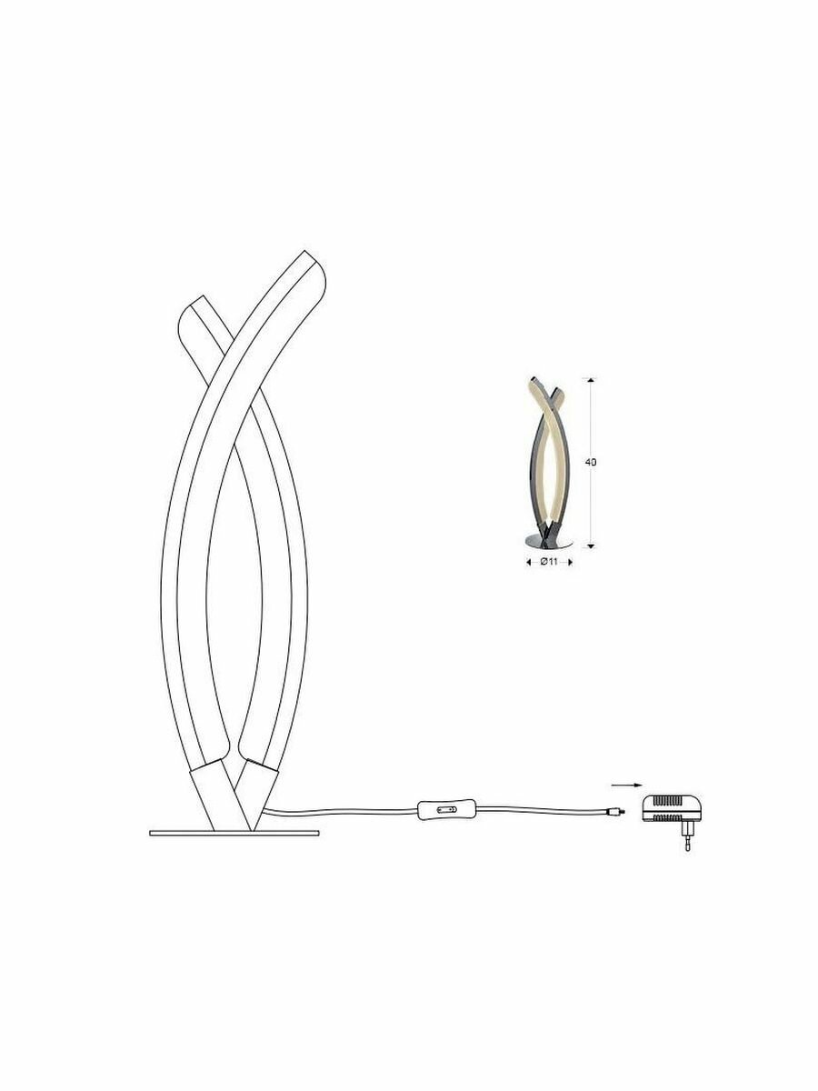 Светильник настольный LED SCHULLER LINUR 736321 d110 h400