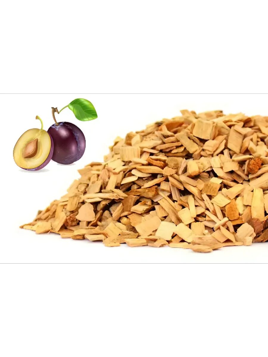 Щепа для копчения Слива фр. 3-7мм 500 г