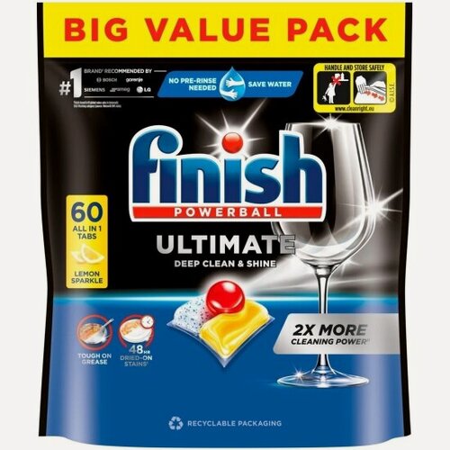 Изображение товара Капсулы для посудомоечных машин Finish ULTIMATE, 60 шт лимон