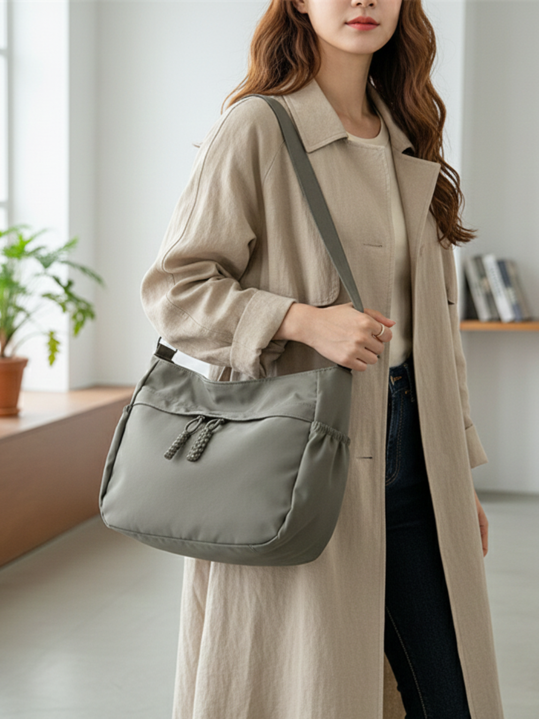 Сумка шоппер  Универсал, хаки/камуфляж — фото 1