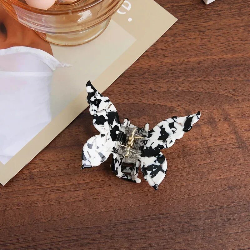 Зажим для волос бабочка, пластиковый, цвет 7.5cm nn