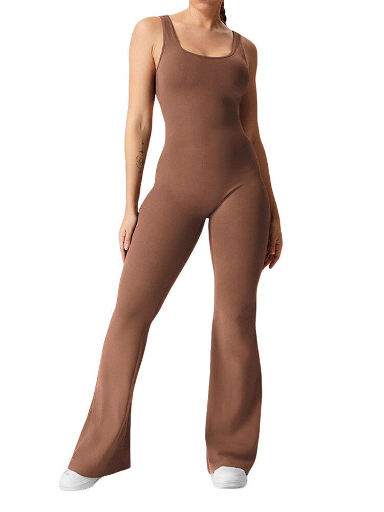 Цельная одежда для йоги, цельные брюки с подтяжкой бедер, сексуальная спортивная одежда для йоги на бретелях,42/S