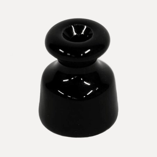 Изображение товара Interior Electric Ретро изолятор, керамика, цвет черный, 1уп/100шт.
