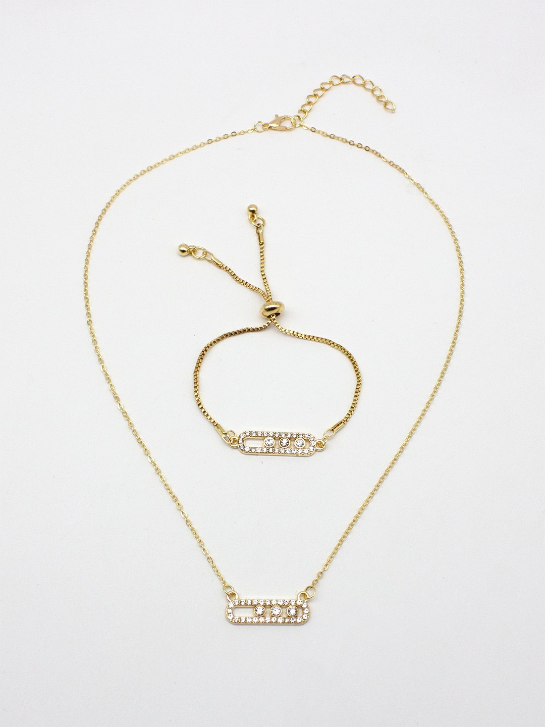 Комплект бижутерии: зажим для галстука, Swarovski Zirconia