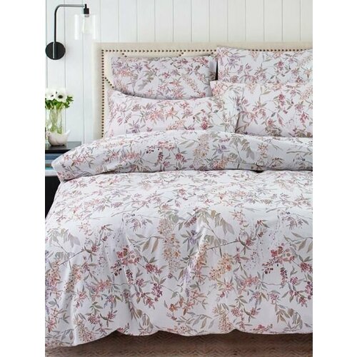 Комплект постельного белья Pappel Rada семейный чесаный сатин белый 19529₽