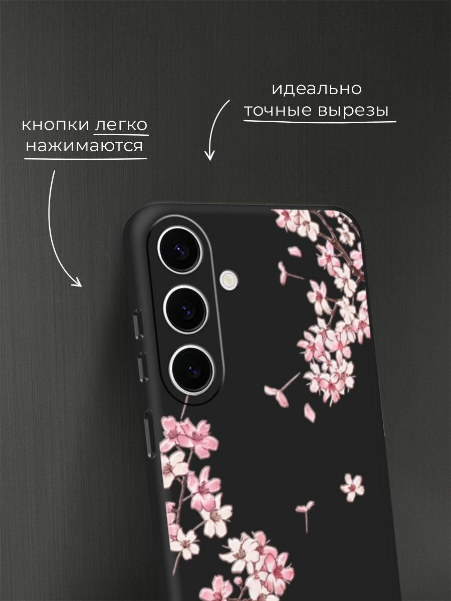 Чехол на Samsung Galaxy S25 FE / Самсунг S25 Фе с принтом Ветви сакуры 5 — фото 1