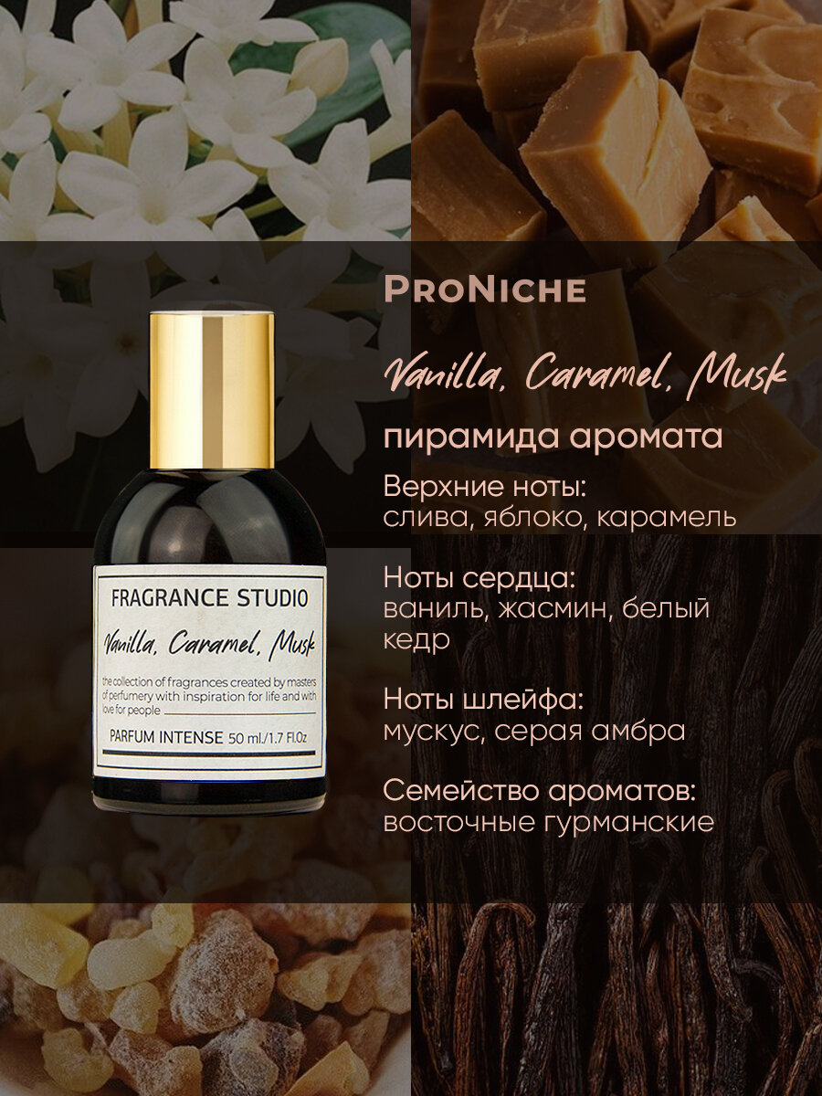 ProNiche Fragrance Studio Vanilla, Caramel, Musk ДГЭ 50 мл духи женские, восточные, ваниль, карамель — фото 6