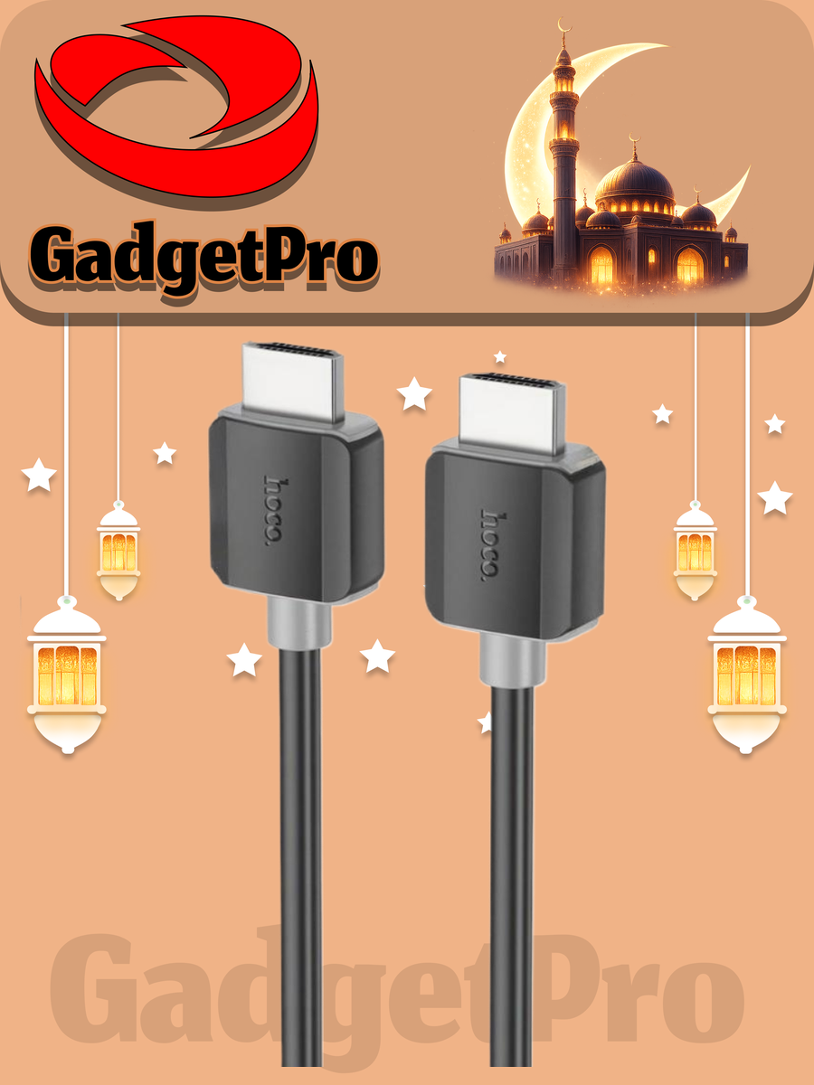 Кабель HDMI Hoco US08 1m - HDMI-HDMI, высокоскоростной, для телевизора, монитора