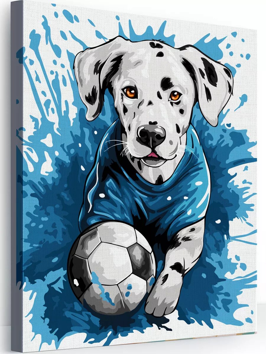 Картина по номерам на холсте с подрамником 40х50 см Далматин