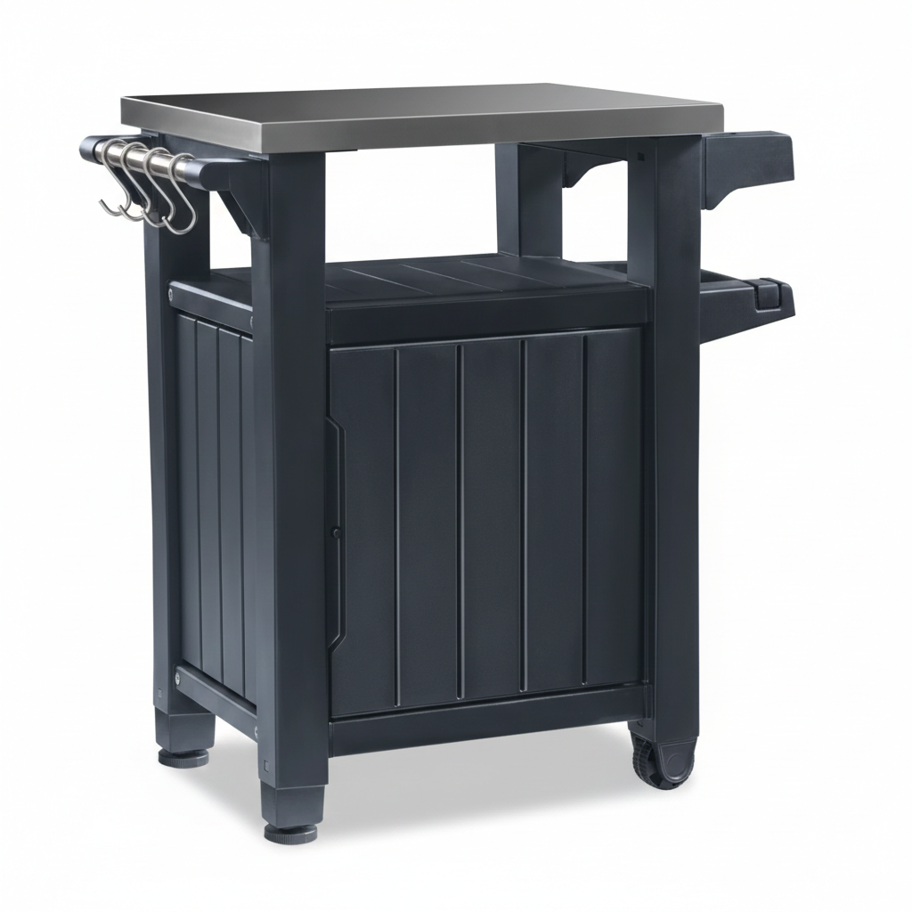 Стол для барбекю Keter UNITY - 105L , пластик, графит, 82х52х90 см