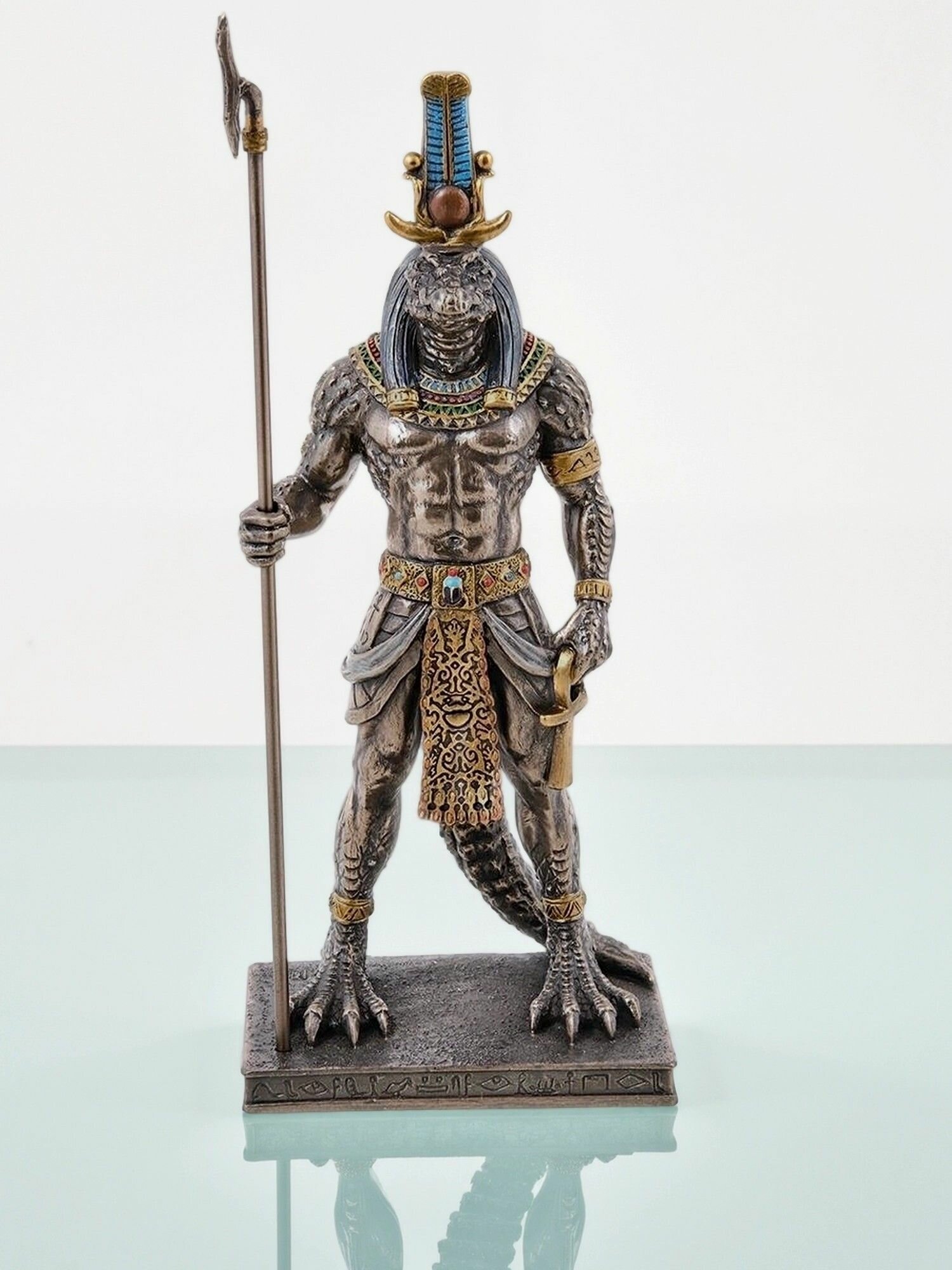 Статуэтка Себек - древнеегипетский бог воды и разлива Нила, 27*8*11см