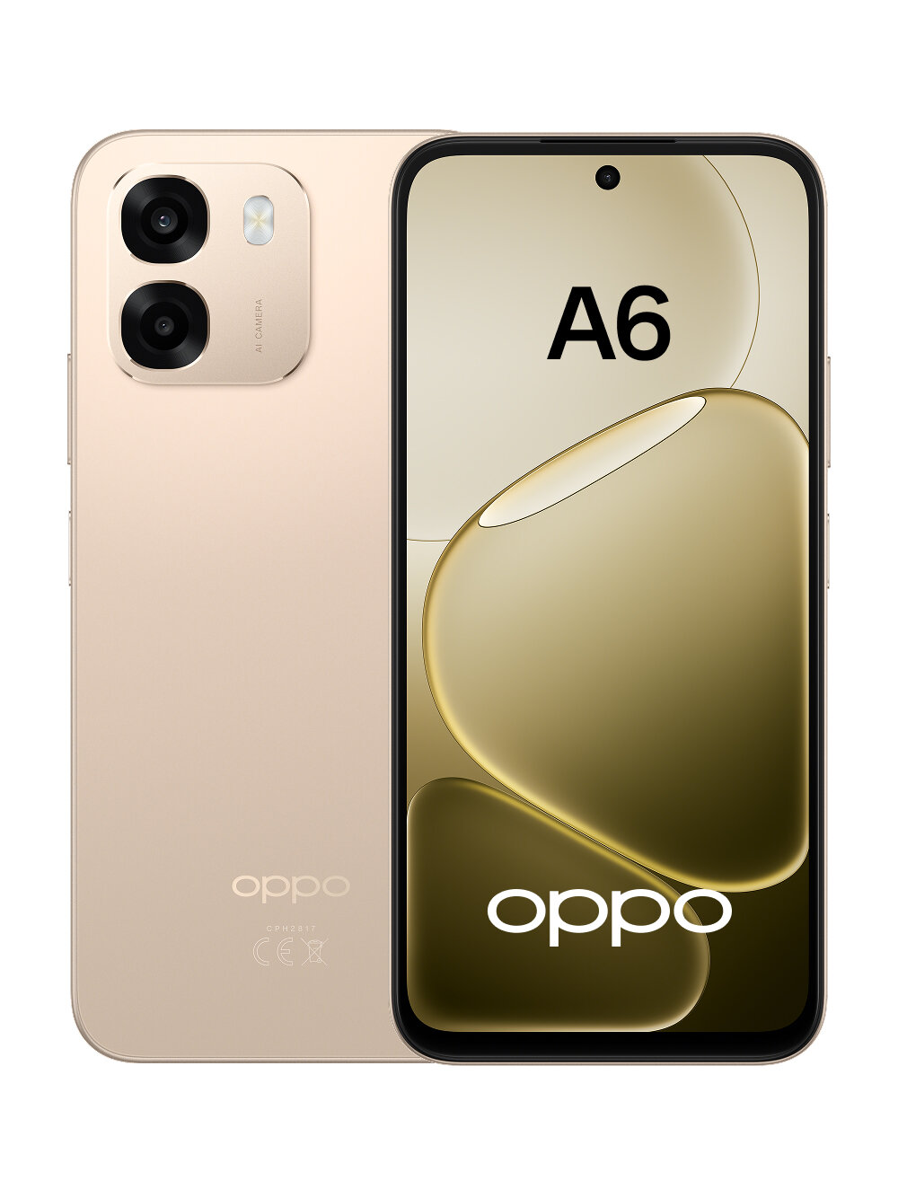Смартфон OPPO A6 8/256, цвет шампань, класс защиты IP69, 7000 мАч