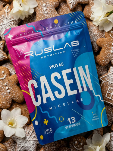 Изображение товара Micellar CASEIN PRO 65, казеиновый протеин, белковый коктейль (800 гр), имбирный пряник