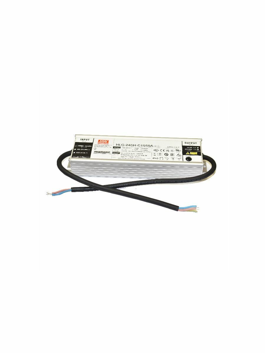 LED-драйвер AC-DC Mean Well HLG-240H-C1050A, выход 0.525-1.05А/119-238В, корпус IP65