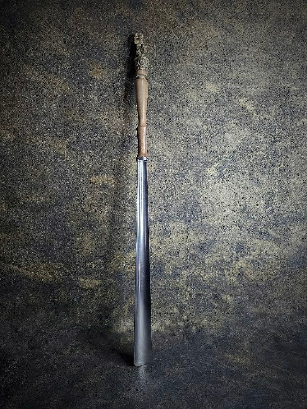 Ложка для обуви домовой 71 см, бронза, дерево