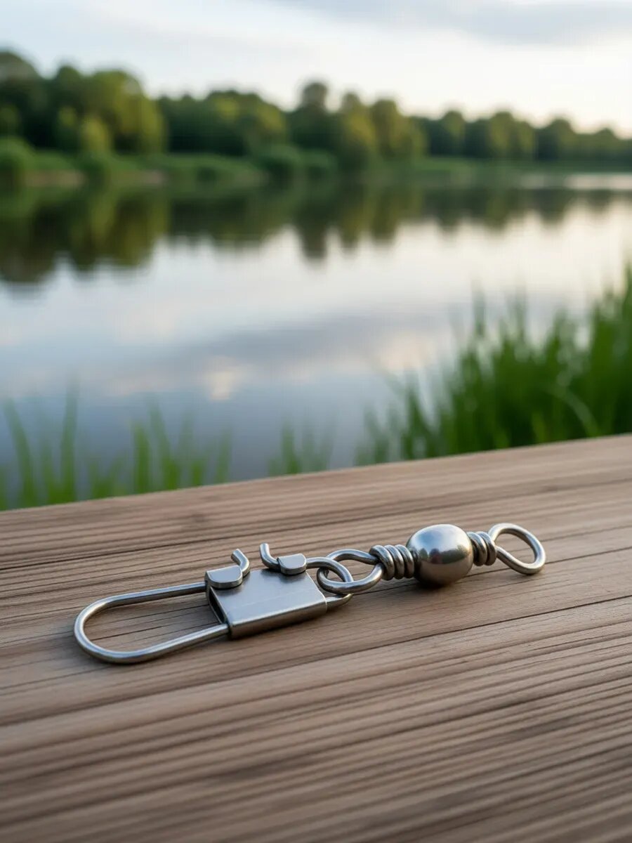 Вертлюги рыболовные, с карабинами, сталь, антикоррозийное покрытие, 40мм