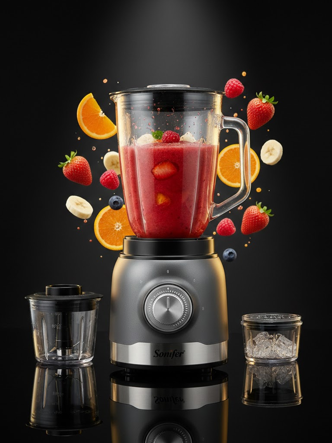 Блендер Sonifer "SF-8125", 800Вт, 2 скоростных режима, для фруктов, овощей