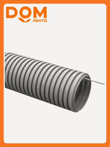 Изображение товара ELASTA Труба гофр. ПВХ d=16мм с зондом (100м) IEK