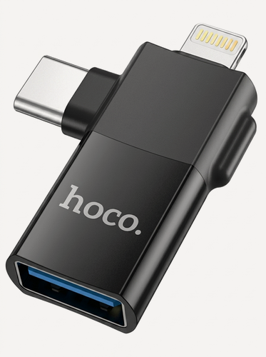 Изображение товара Адаптер переходник USB - Lightning/Type-C Переходник IPhone для смартфона, планшета, флешки, ноутбука, накопителя