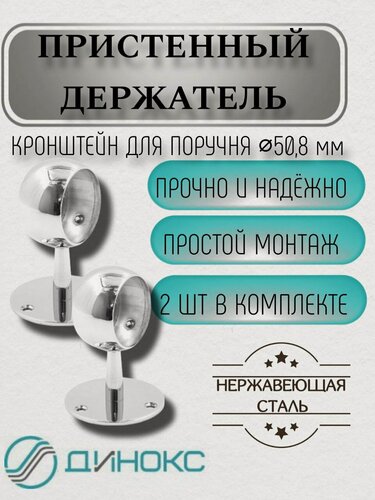 Изображение товара Пристенное крепление поручня кольцо для трубы 50,8 мм