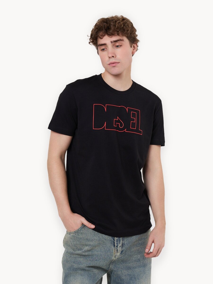 Футболка DIESEL, размер XL, чёрный