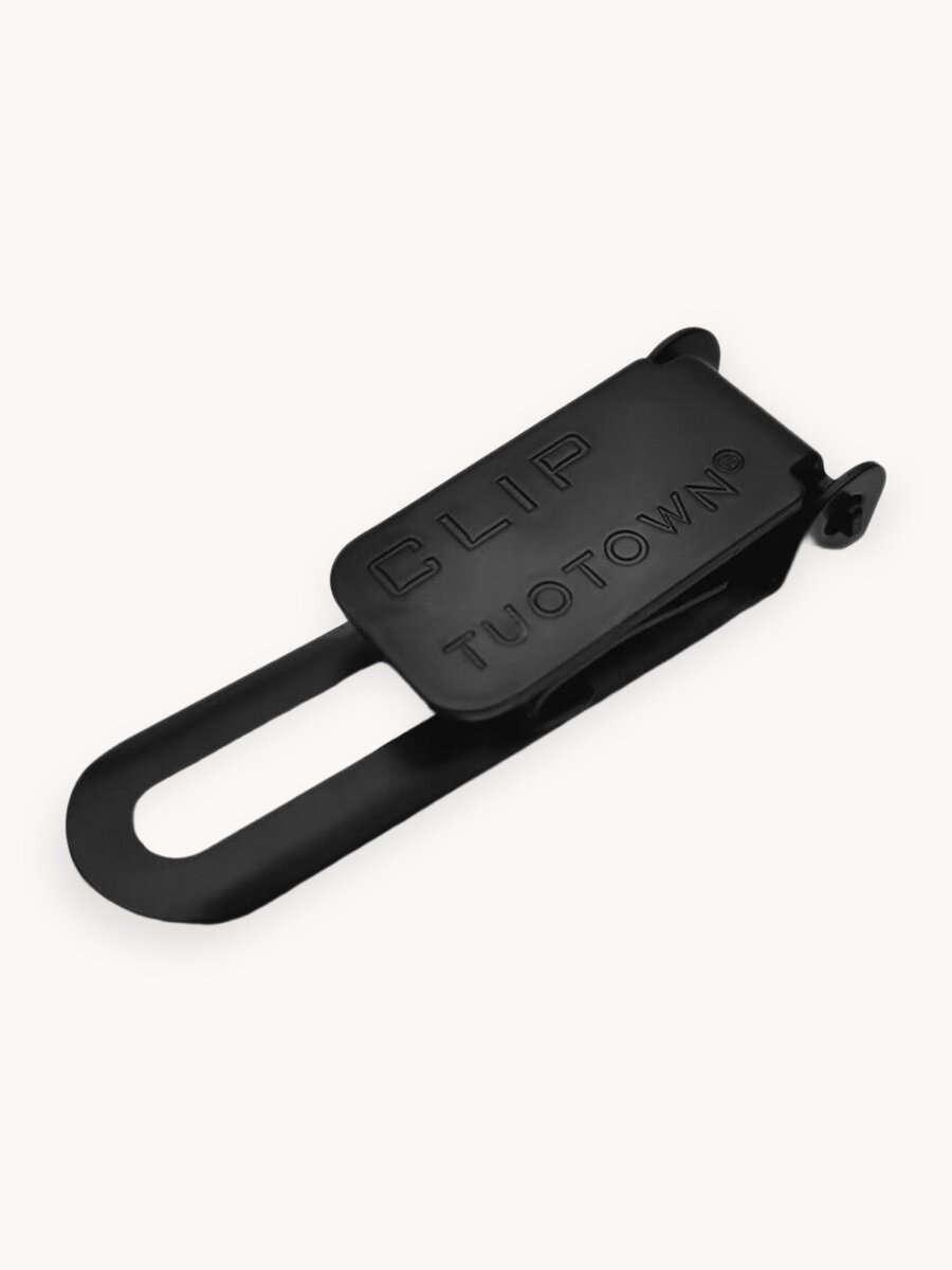 Клипса металлическая CLIP-02, TUOTOWN, сталь, черная, длина 6 см.
