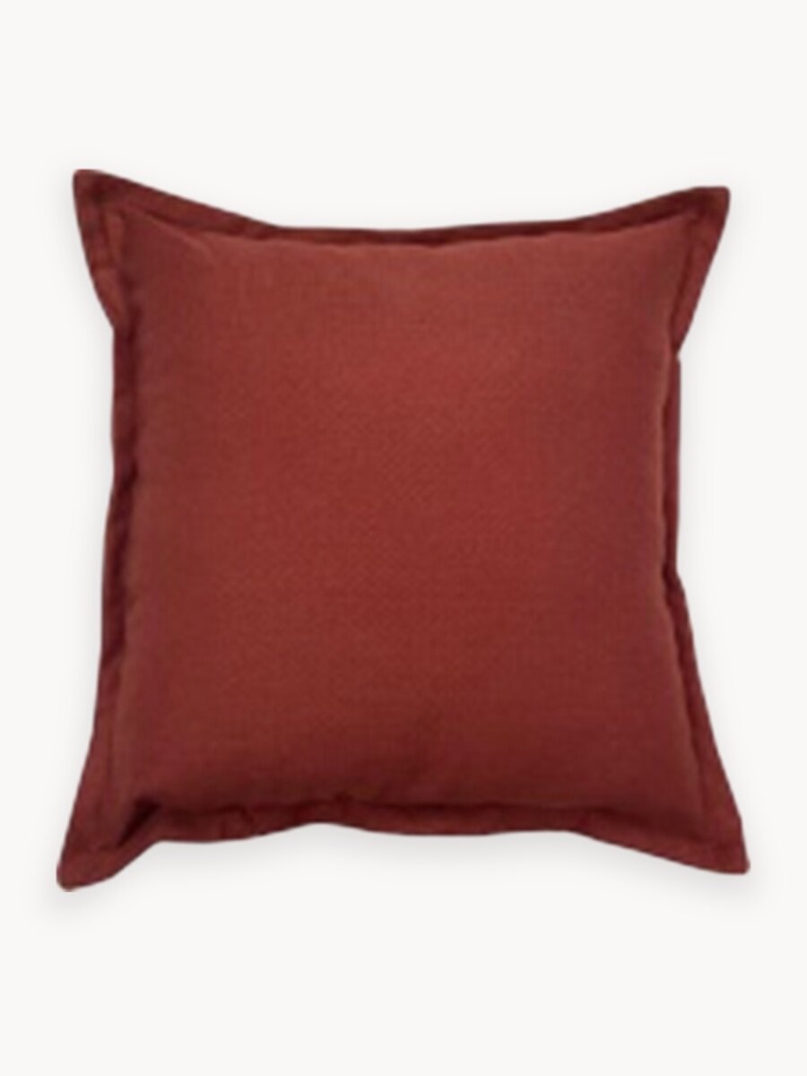 Подушка декоративная 43х43 с отстрочкой 100% хлопок Бордо, 23 Линия