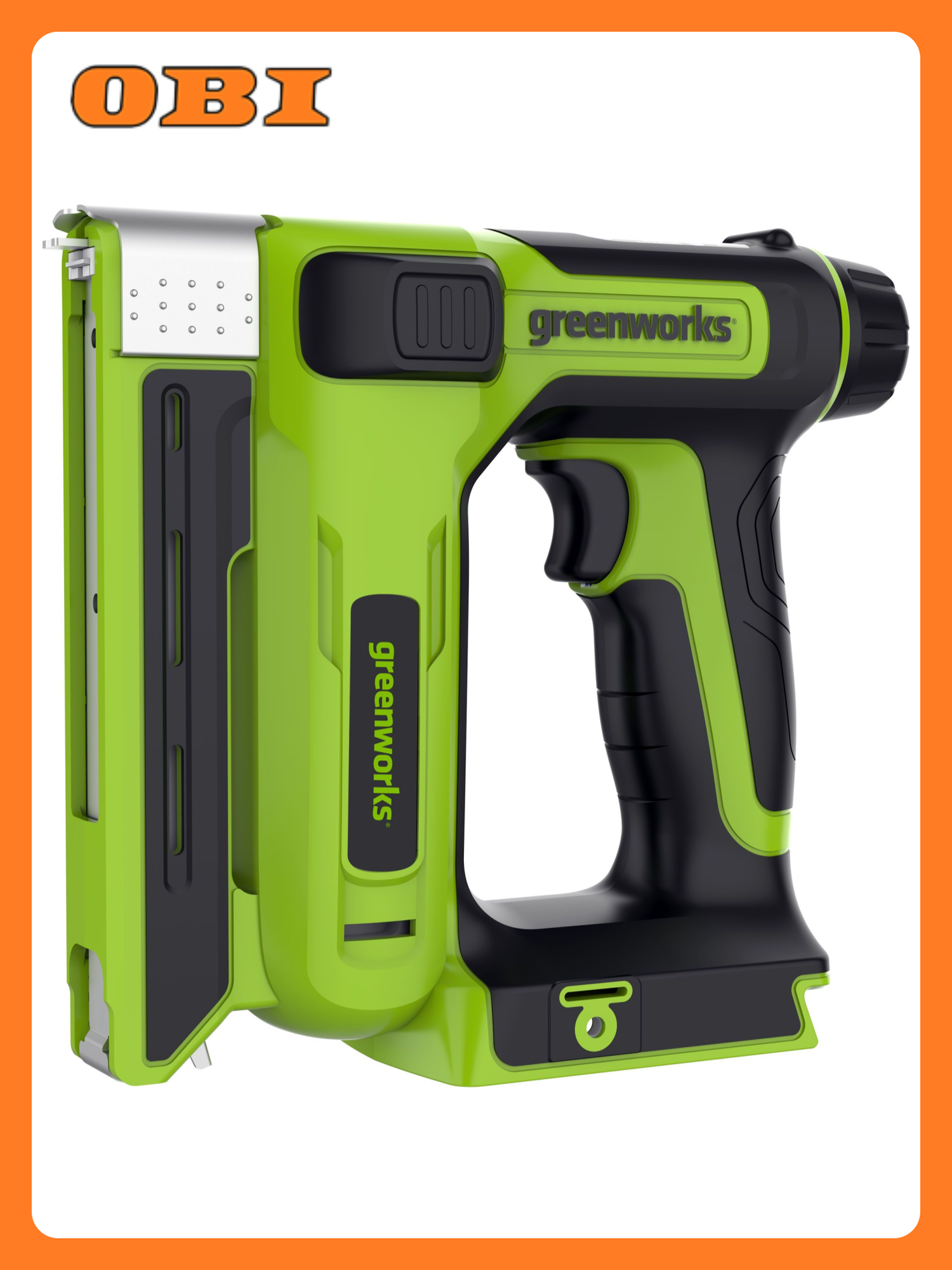 Степлер аккумуляторный GREENWORKS G24CS10 24 В 60 ударов в минуту 85 скоб в магазине